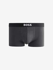 BOSS Dark Black One Logo Boxers Trunks 3 Pack - Image 3 of 4