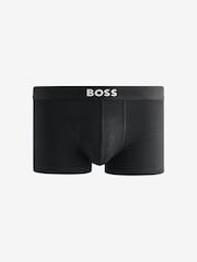 BOSS Dark Black One Logo Boxers Trunks 3 Pack - Image 4 of 4