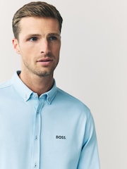 BOSS Blue Regular Fit Motion Long Sleeve Shirt - Image 4 of 6