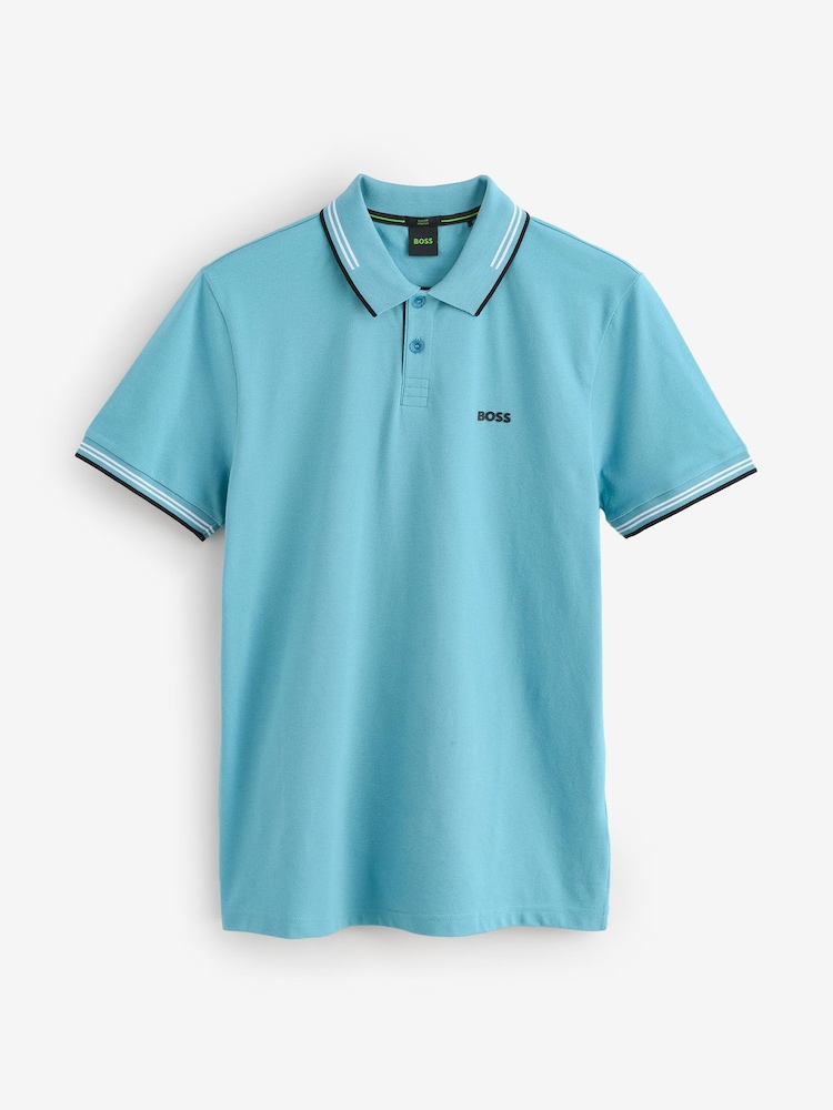 BOSS Blue Paul Tipped Polo Shirt - Image 1 of 1