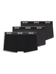 BOSS Black Power Logo Boxer Trunks 3 Pack - Image 1 of 1