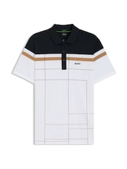 BOSS White Paule Tech Polo Shirt - Image 1 of 1
