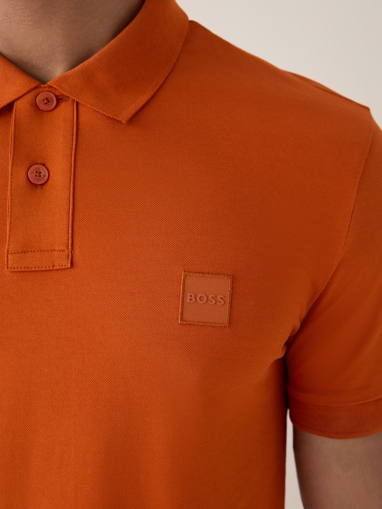 BOSS Orange Slim Fit Passenger Box Logo Polo Shirt - Image 4 of 4 BOSS Orange Slim Fit Passenger Box Logo Polo Shirt - Image 4 of 4