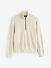 BOSS Yellow Kanobix Quarter Zip Logo Jumper - Image 1 of 1