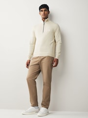 BOSS Yellow Kanobix Quarter Zip Logo Jumper - Image 2 of 5