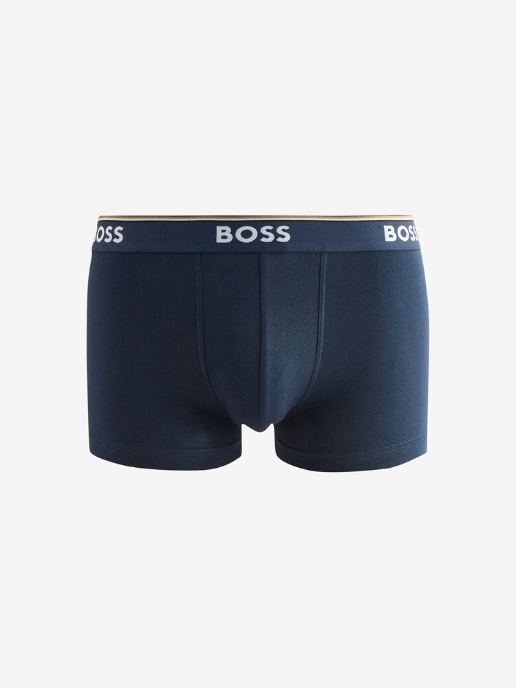 Preto Cinza - Pacote de cuecas boxer BOSS Power Logo 3 - Imagem 2 de 4