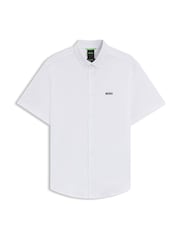 BOSS White Regular Fit Motion Short Sleeve Shirt - Image 1 of 1