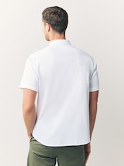 BOSS White Regular Fit Motion Short Sleeve Shirt - Image 3 of 5