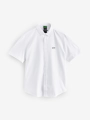 BOSS White Regular Fit Motion Short Sleeve Shirt - Image 5 of 5
