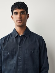Azul - BOSS Locky Overshirt - Imagen 4 de 5