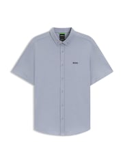 BOSS Grey Regular Fit Motion Short Sleeve Shirt - Image 1 of 1