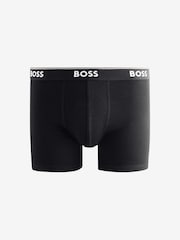 BOSS Black/Blue Power Logo Boxer Trunks 3 Pack - Image 2 of 4
