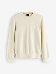 BOSS Yellow Kanovano Crew Neck Logo Jumper - Image 1 of 1