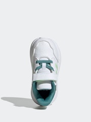 أبيض/أخضر - adidas Tensaur Run 3.0 Elastic Lace Hook and Loop Infant Trainers - صورة 4 من 7