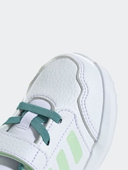 أبيض/أخضر - adidas Tensaur Run 3.0 Elastic Lace Hook and Loop Infant Trainers - صورة 7 من 7