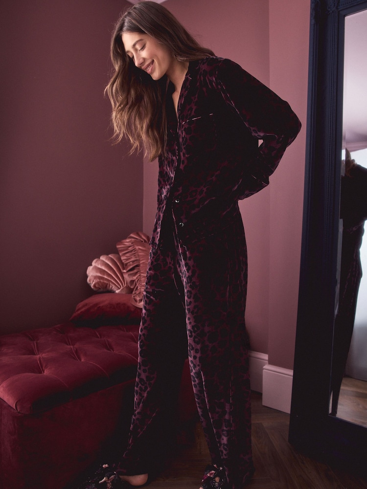 Purple Animal Cosy Button Through Pyjamas - Image 1 of 8