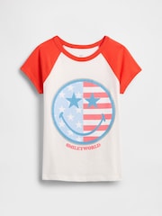 Camiseta de manga corta y cuello redondo con estampado gráfico de Gap (4-13años) - Imagen 1 de 3