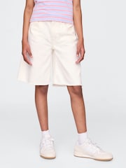 Gap White Mid Waist Longline Denim Shorts (4-13yrs) - Image 2 of 5