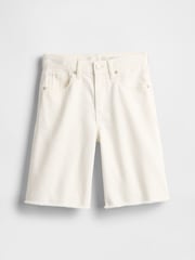 Gap White Mid Waist Longline Denim Shorts (4-13yrs) - Image 4 of 5