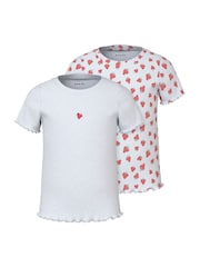 Name It rebraste majice s kratkimi rokavi in potiskom frint 2 Pack - Slika 1 iz 3
