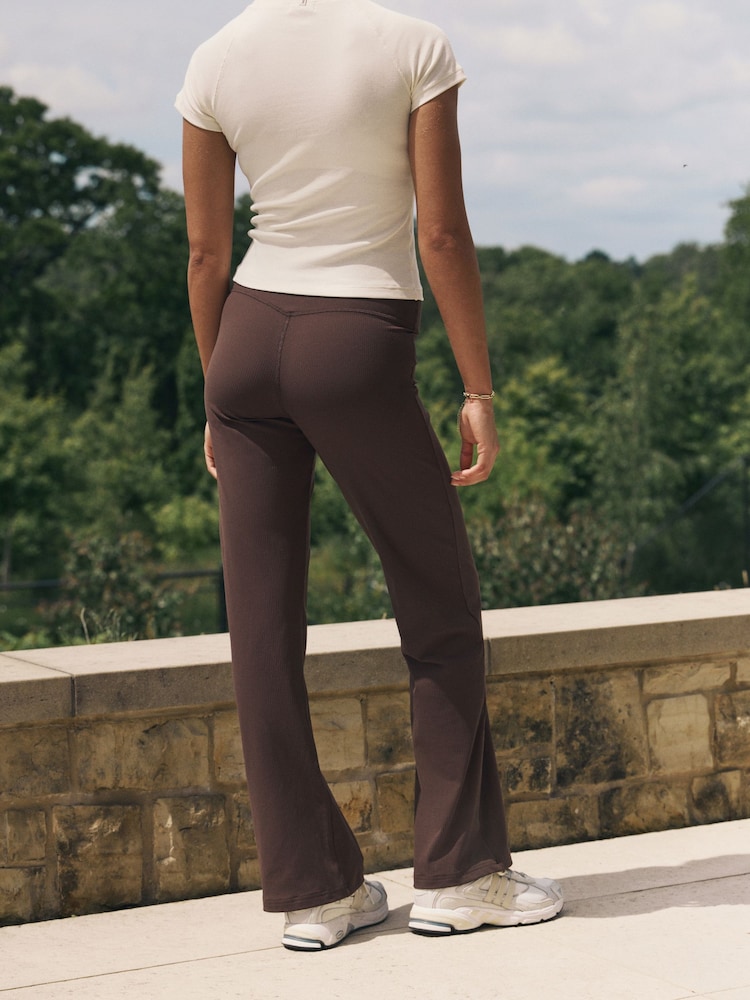 self. Chocolate Rib Wide Leggings - Image 2 of 5