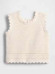 Белый - Gap Scalloped Sleeveless Crochet Top (6mths-5yrs) - Изображение 2 из 4