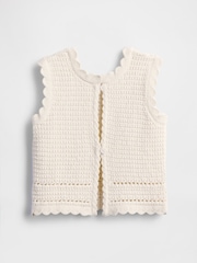 Белый - Gap Scalloped Sleeveless Crochet Top (6mths-5yrs) - Изображение 3 из 4