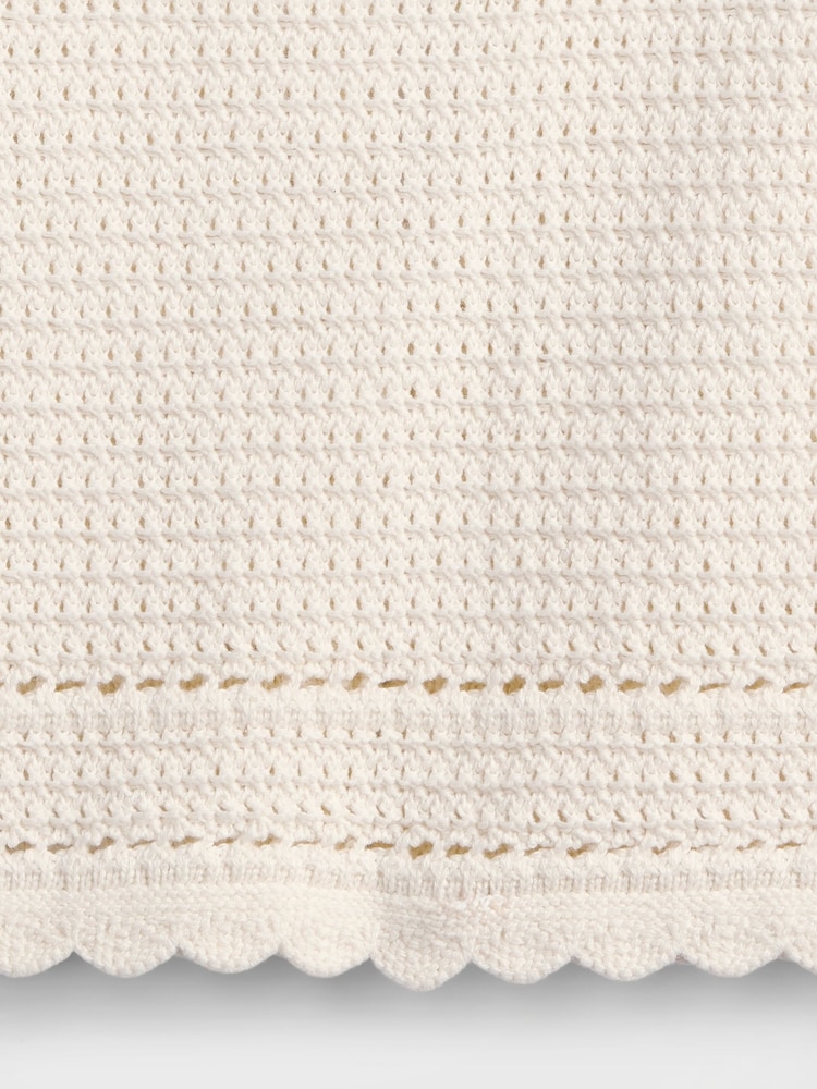Белый - Gap Scalloped Sleeveless Crochet Top (6mths-5yrs) - Изображение 4 из 4