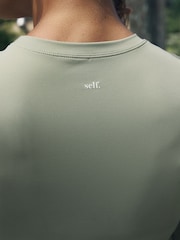 self. Sage Green Fitted Short Sleeve Top - Image 5 of 9