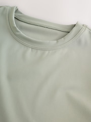 self. Sage Green Fitted Short Sleeve Top - Image 7 of 9