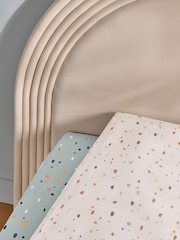 2 Pack Blue Terrazzo Fitted Sheets - Image 2 of 6
