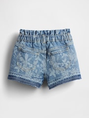 Gap Blue Floral Denim Ruffle Stride Shorts (6mths-5yrs) - Image 3 of 3