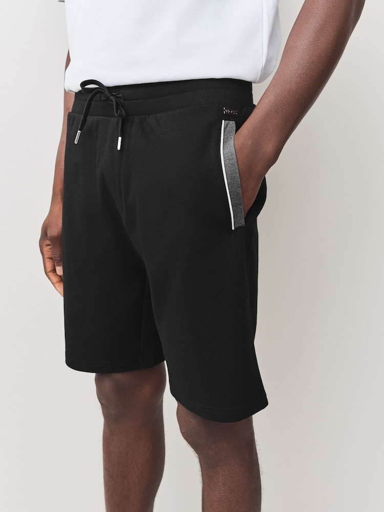 BOSS Black Tracksuit Contrast Detail Shorts - Image 2 of 5