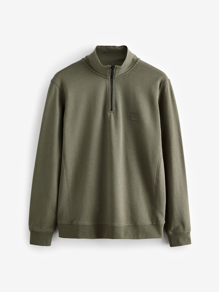 BOSS Green Zetrust Quarter Zip Sweat Top Jumper - Image 1 of 1