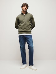 BOSS Green/Lime Zetrust Quarter Zip Sweat Top - Image 2 of 5