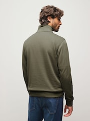 BOSS Green/Lime Zetrust Quarter Zip Sweat Top - Image 3 of 5