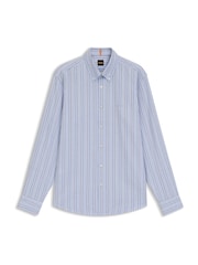 BOSS Blue Regular Fit Ricoplus Shirt - Image 1 of 1