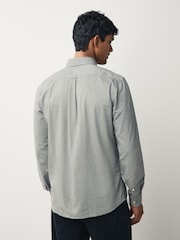 Gris - BOSS Regular Fit Button Down Cotton Shirt - Imagen 2 de 5
