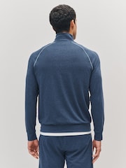 BOSS Blue Light Zip Through Sweat Top Jacket - Image 2 of 5