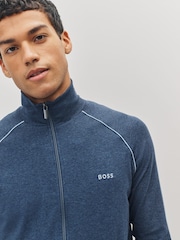 BOSS Blue Light Zip Through Sweat Top Jacket - Image 4 of 5