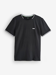 BOSS Black Taul Tipped Regular Fit Logo T-Shirt - Image 1 of 1