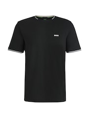 BOSS Black Taul Tipped Regular Fit Logo T-Shirt - Image 2 of 2