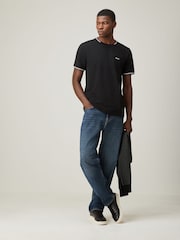 BOSS Black Taul Tipped Regular Fit Logo T-Shirt - Image 3 of 5