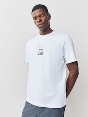 BOSS White Regular Fit Graphic T-Shirt - Image 1 of 5