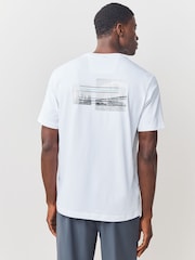 BOSS White Regular Fit Graphic T-Shirt - Image 3 of 5
