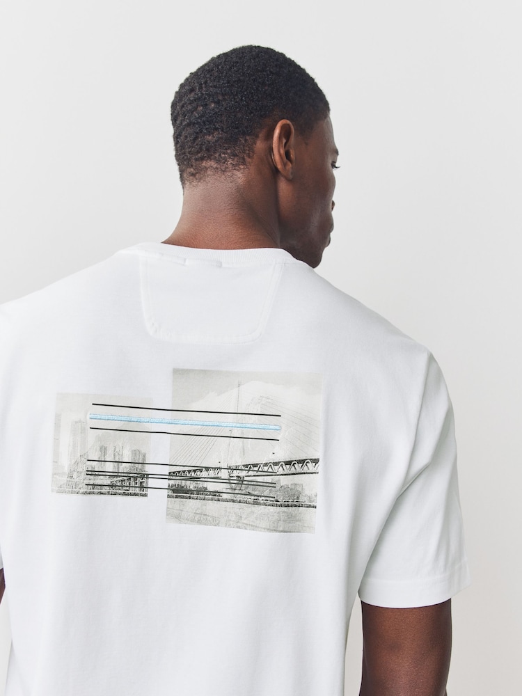 Buy BOSS White Regular Fit Graphic T-Shirt from Next South Korea