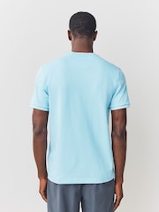 BOSS Blue Taul Tipped Regular Fit Logo T-Shirt - Image 3 of 4