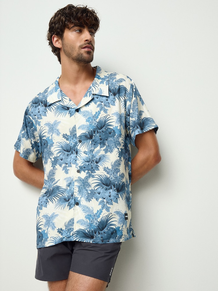 BOSS Blue Relaxed Fit Printed Shirt - Image 1 of 6