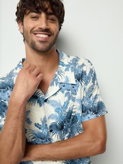 BOSS Blue Relaxed Fit Printed Shirt - Image 4 of 6