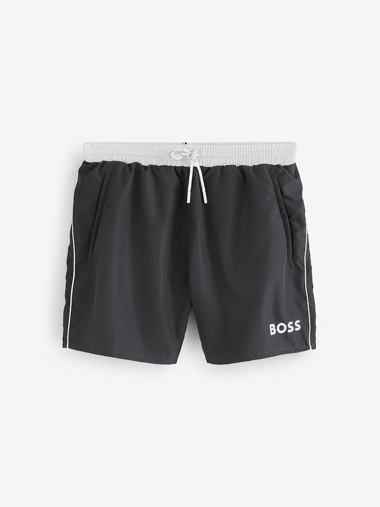 BOSS Black Starfish Two Tone Logo Swim Shorts - Image 1 of 1